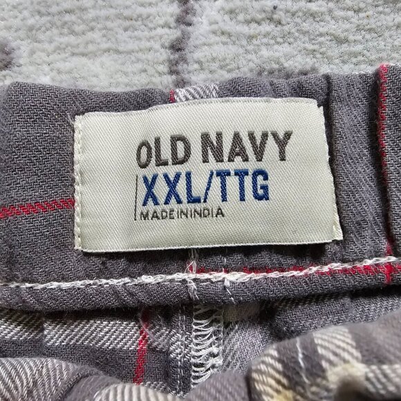 Men's Grey Plaid Pajama Pants, XXL, Drawstring, Old Navy - Picture 11 of 11